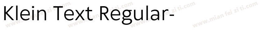 Klein Text Regular字体转换